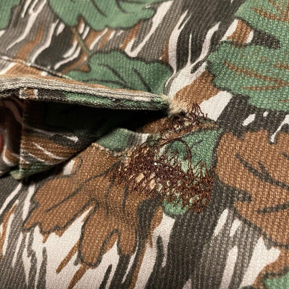 Vintage Men’s Camouflage Leaf Camo Jeans Pants Corduroy Style Cargo USA 38x32 - Picture 4 of 11